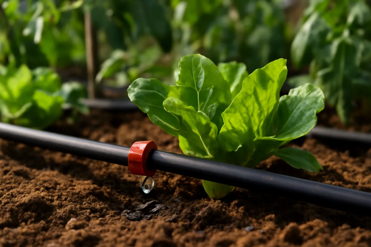 Irrigazione a goccia nel giardino: risparmia acqua e previene malattie delle radici
